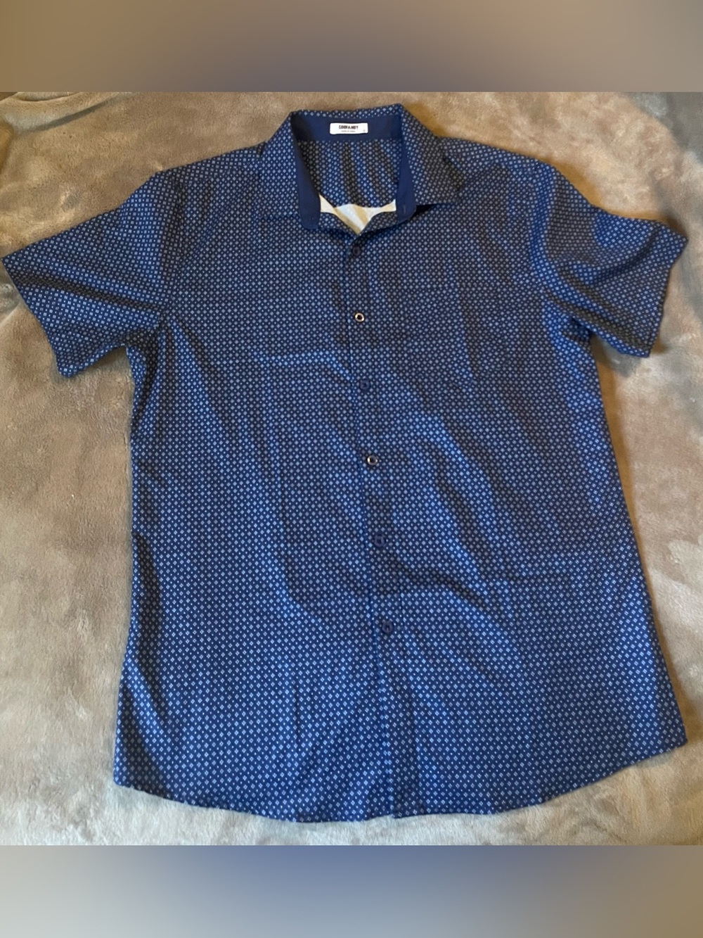 Coofandy Men's Size M Short-Sleeve Button-Down Shirt